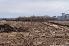 Travaux de terrassement préalables à la construction du viaduc sur la RN113